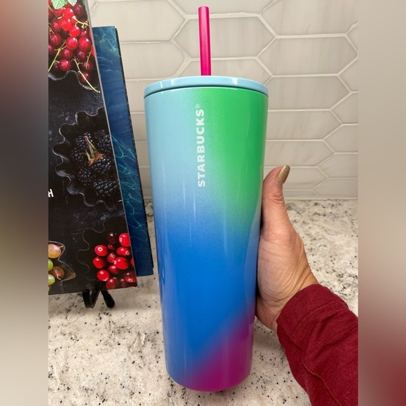 Starbucks Other - Starbucks '4 Color Tilt Paint' Gradient Ombre SS
Cold Cup Tumbler NEW. NWT!